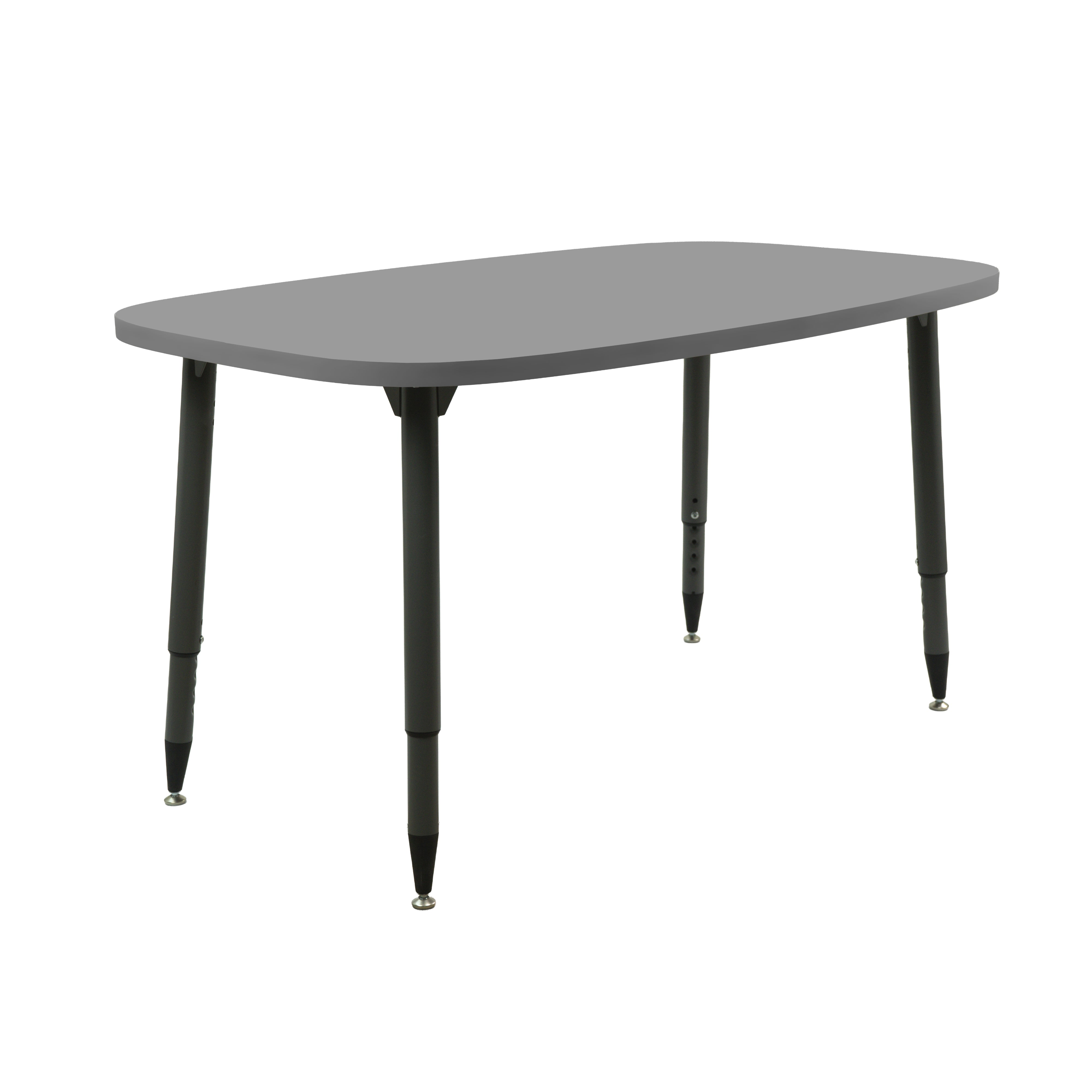 Adapte 31" x 50" Rounded Rectangle Thermofused Activity Table with Adjustable Tapered Legs - North Sea/North Sea