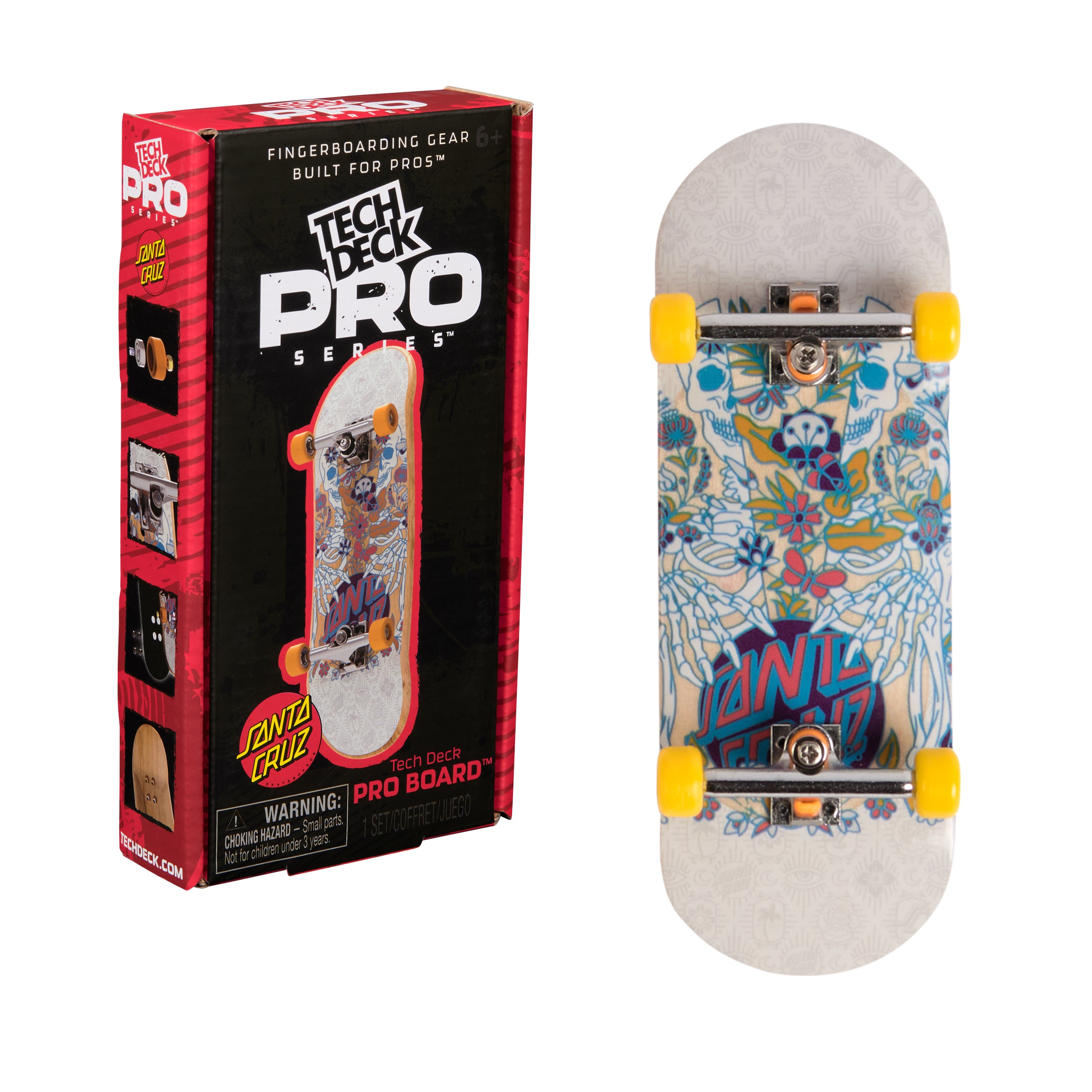 Tech Deck, Santa Cruz Pro Series Finger Board with Storage Display, Built for Pros; Authentic Mini Skateboards, Kids Toys for Ages 6 and up