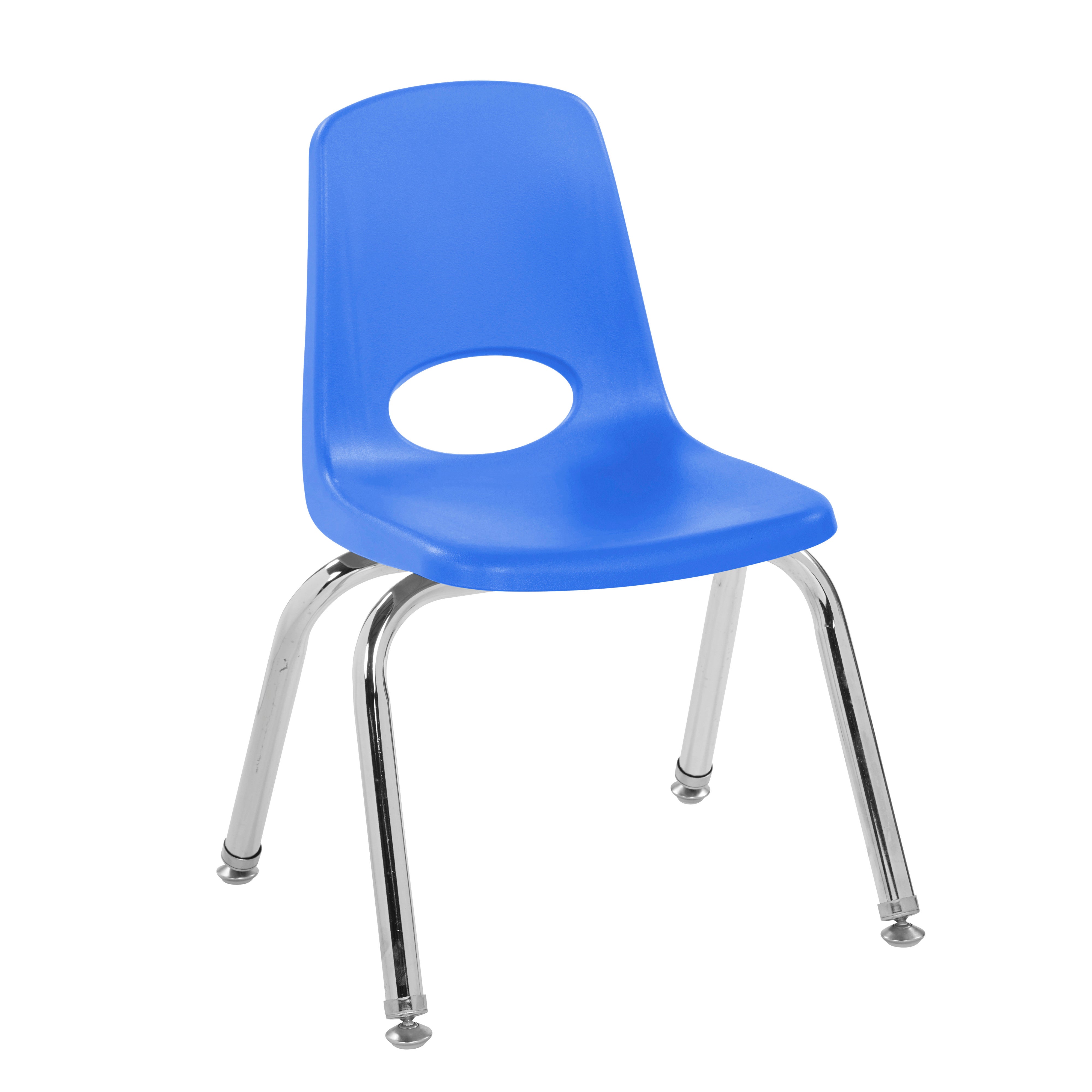 12" Stack Chair with Swivel Glides - Blue