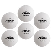 STIGA 3-Star White Balls (6-pack)