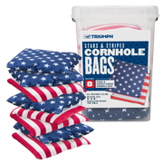 Triumph 8-Pack 6" x 6" 16 oz, Bean Bags With Tub, Patriotic