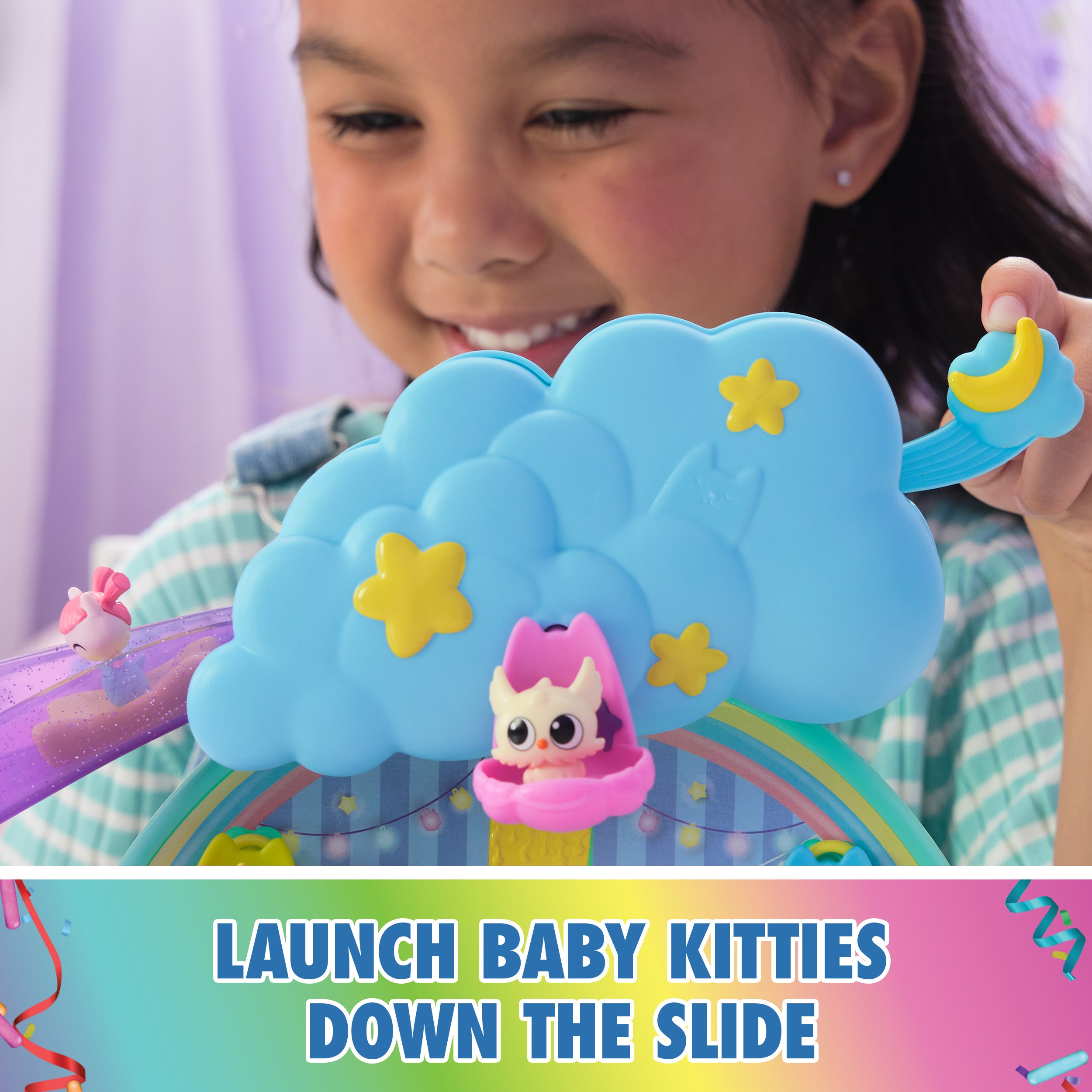 Gabby's Dollhouse Kitty Care Ear Purrfect Playroom – 17-Piece Playset with 4 Toy Figures, Dollhouse Furniture, Doll Accessories & Baby Doll Stuff for Kids Ages 3+