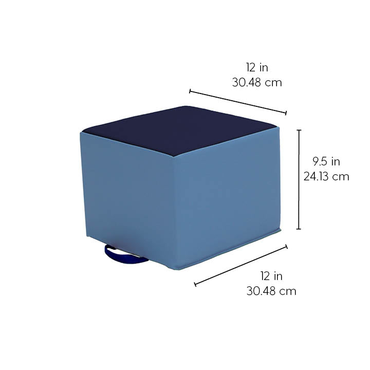 SoftScape Carry Me Cube Cushions, 4-Piece - Navy/Powder Blue