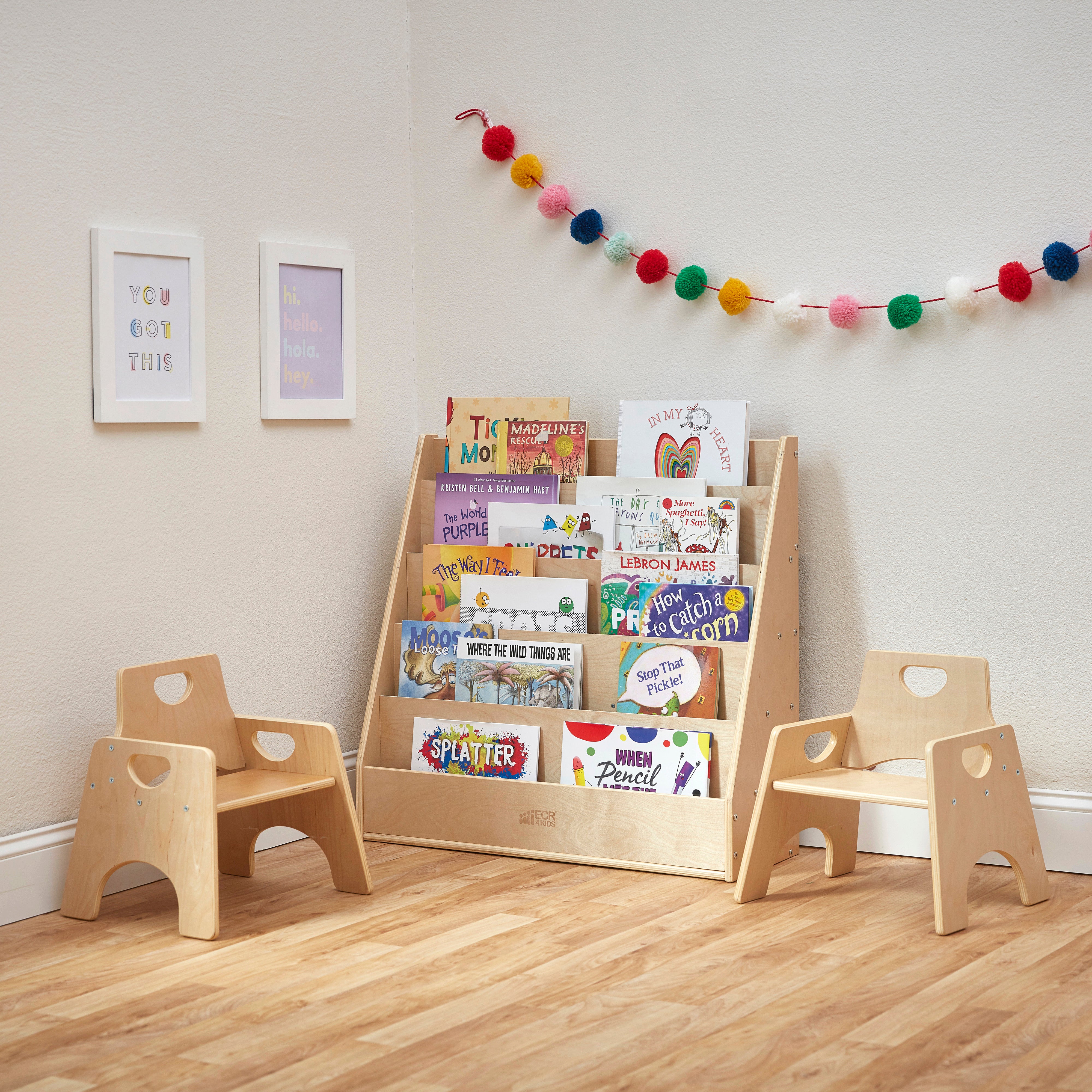 Streamline Single-Sided Book Display - Natural
