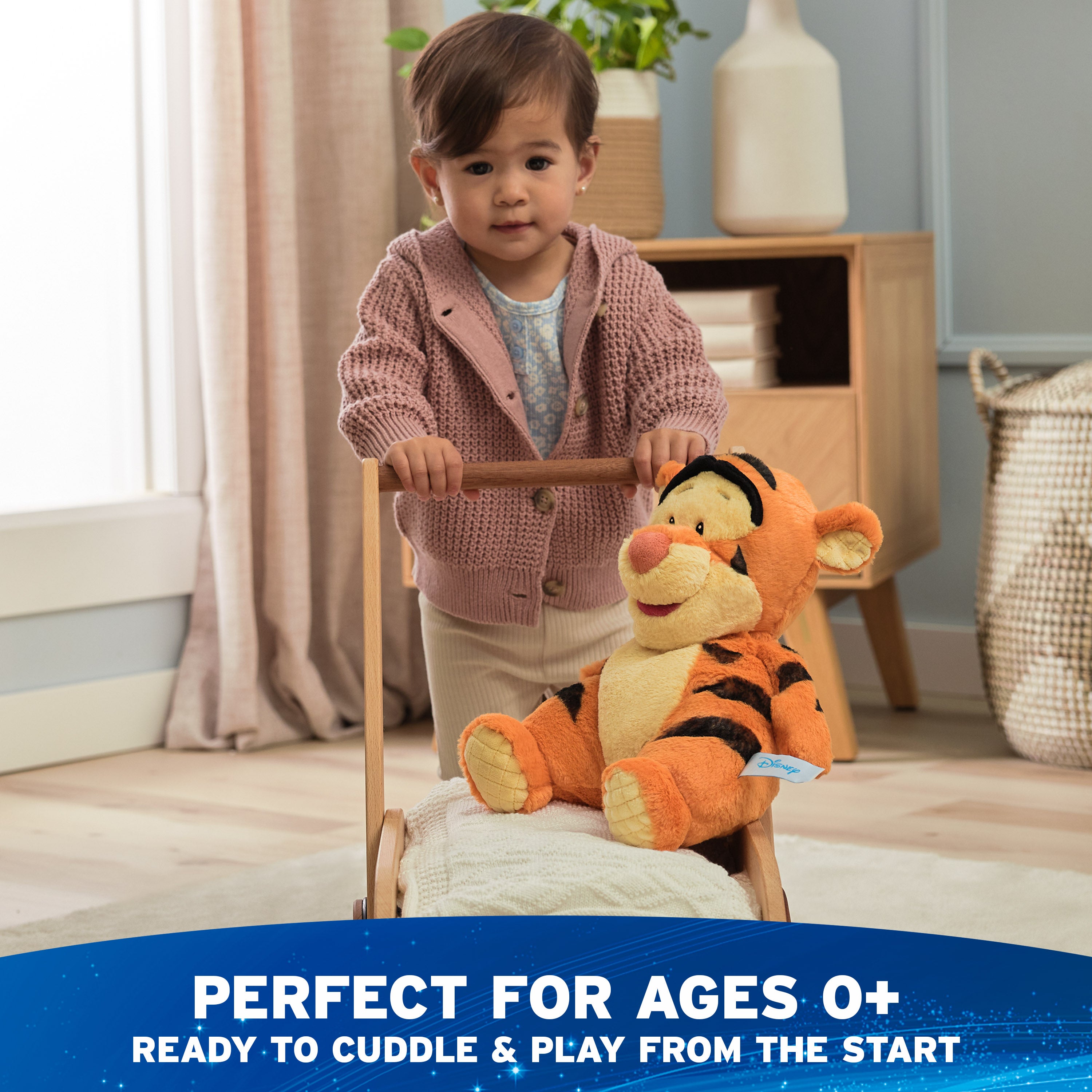 GUND Disney Official Tigger Oh So Snuggly Plush, Winnie the Pooh, Tigger Tiger Stuffed Animal for Ages 1 and Up, Orange, 12.5”