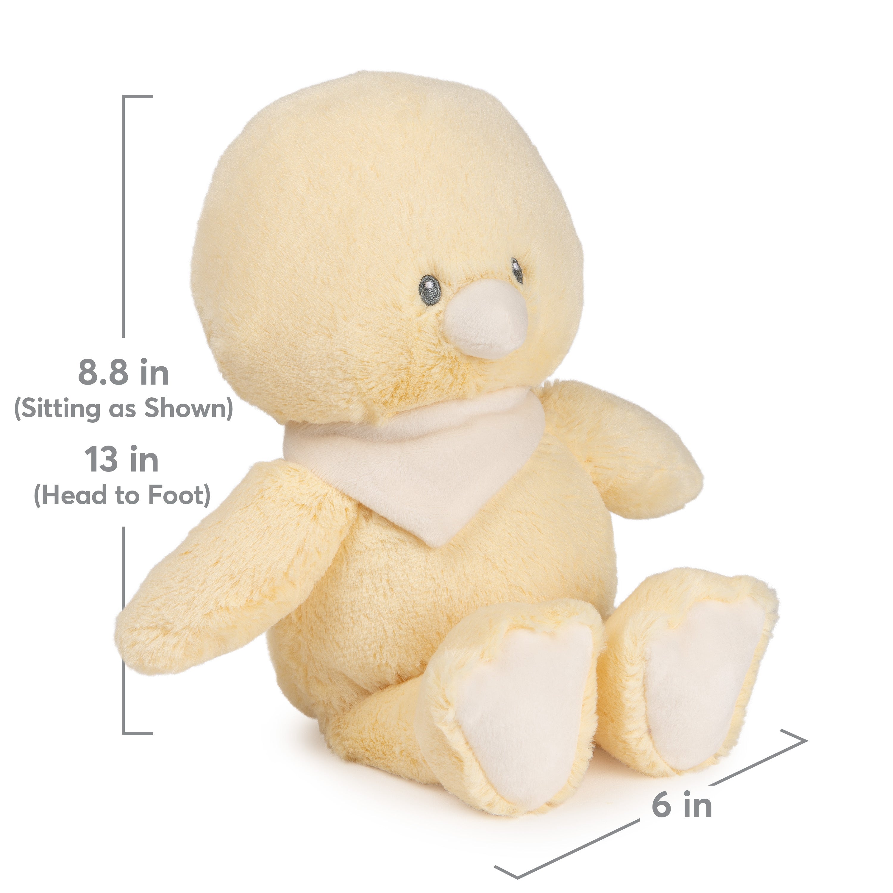 Baby GUND Sustainable Duckling Plush, Stuffed Animal Made from 100% Recycled Materials, Spring Decor for Babies and Newborns, Yellow/Cream, 13”