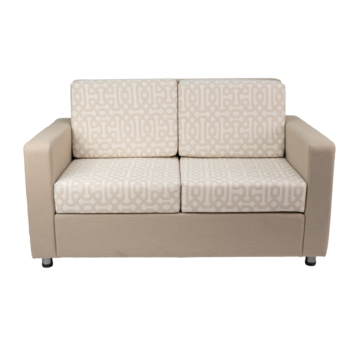 Outdoor Sofa with Sunbrella - Fretwork Flax/Spectrum Sand