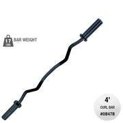 Olympic Curl Bar-47", Black