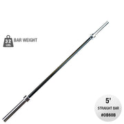 Oly Bar-5 Feet, Black - 30Mm Grip  -Space Between Collars 37"