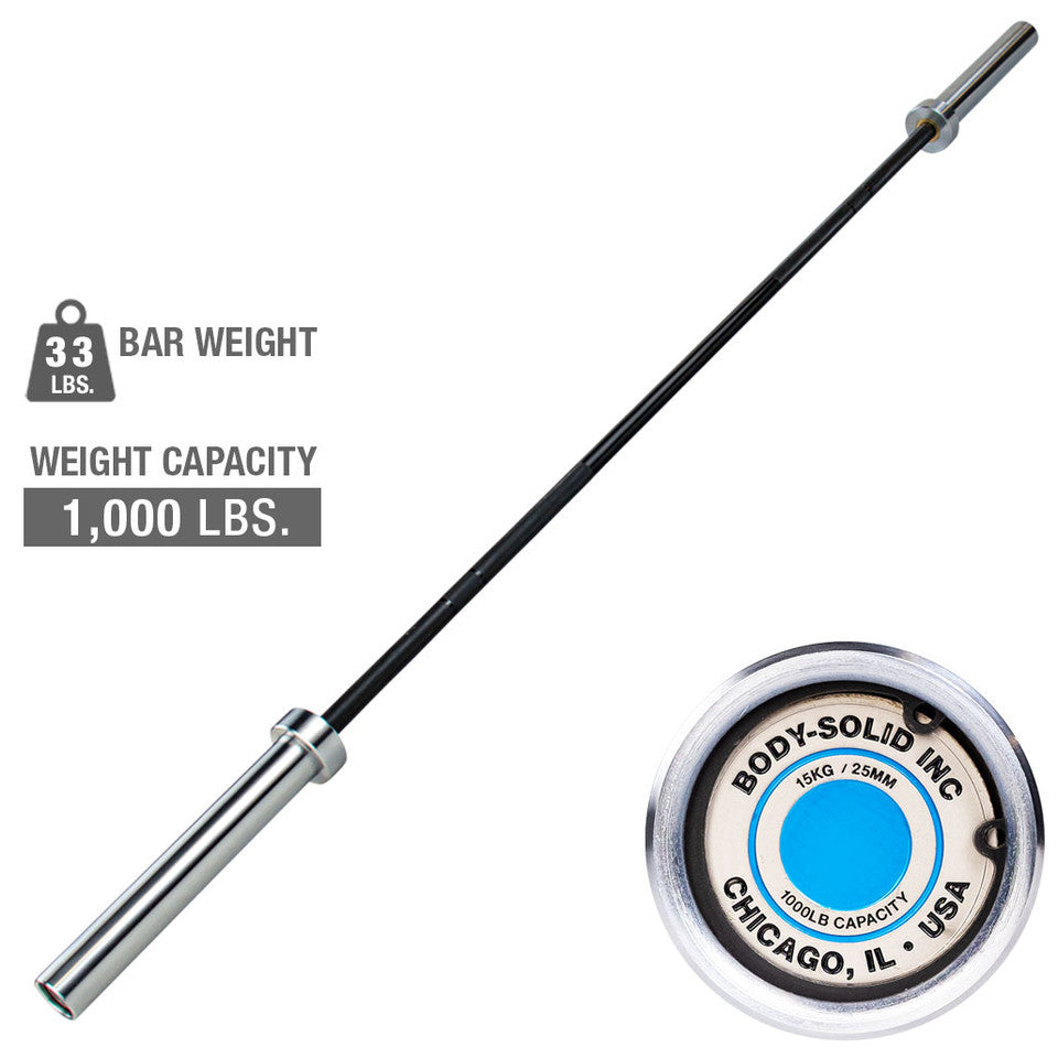Oly Bar, 6.5 Feet, Chicago Extreme, 33Lbs