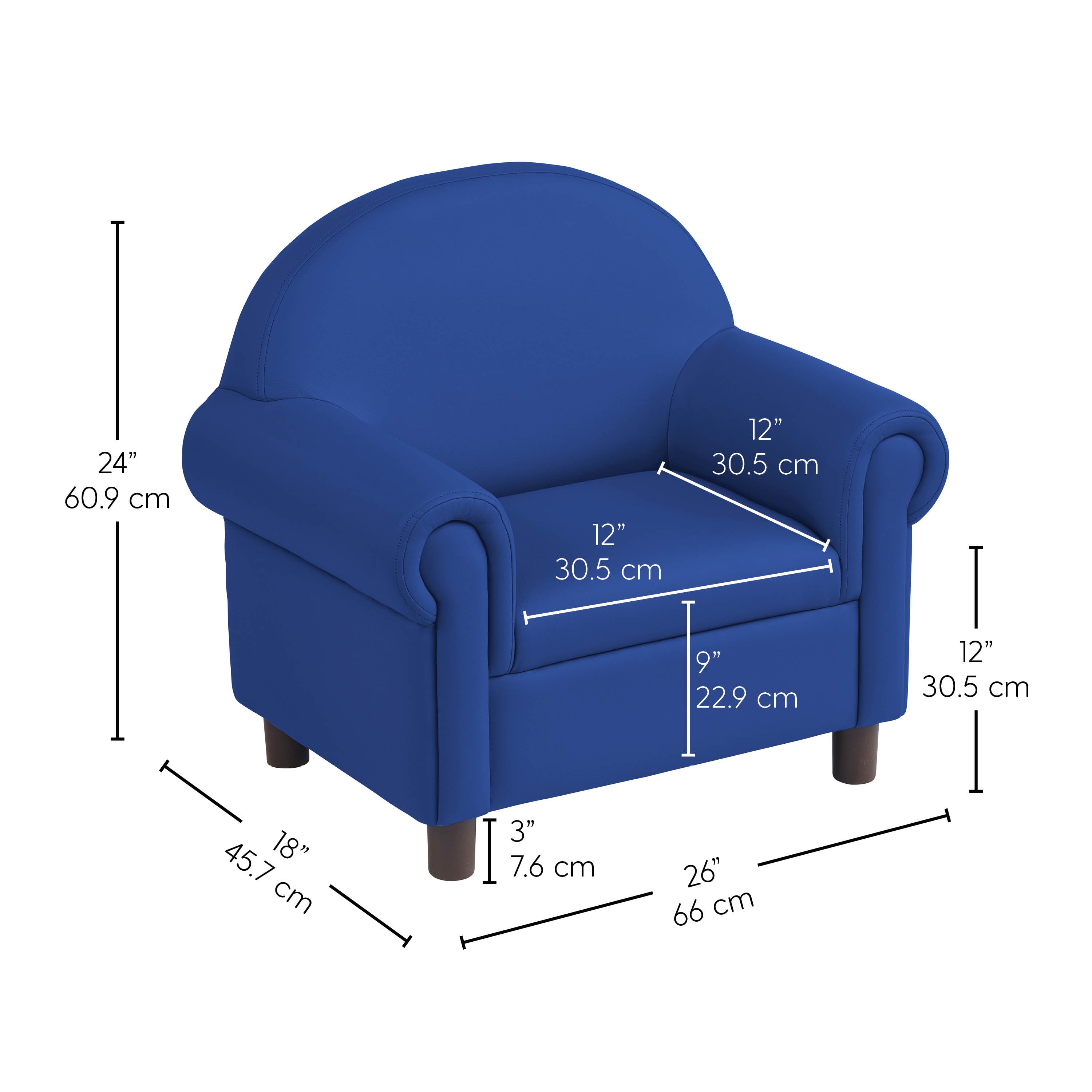 Little Lux Preschool Chair - Blue