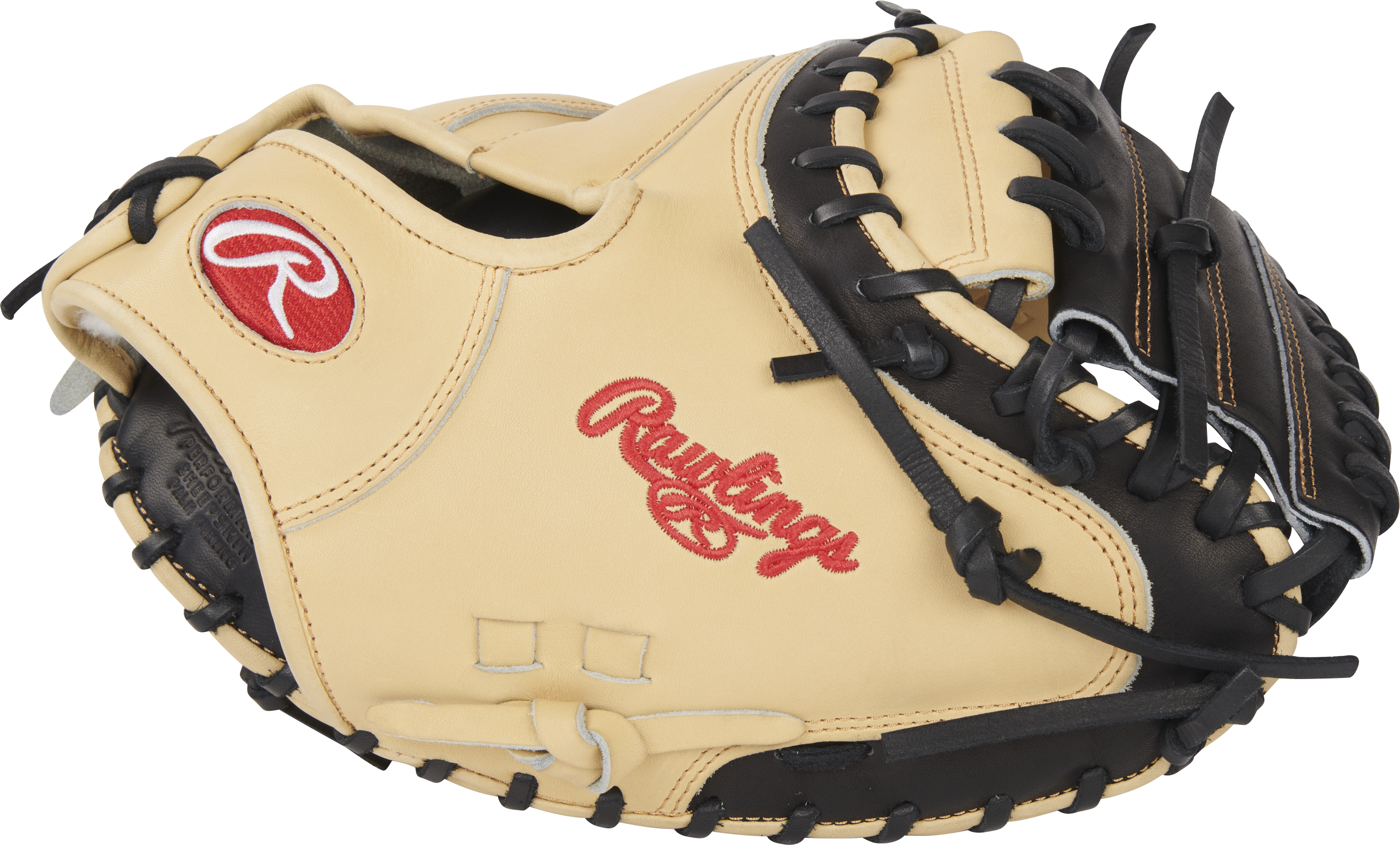 Rawlings Pro Preferred Series Catchers Mitt 34-Inch Baseball Glove - Right Hand Thrower - Camel/Black