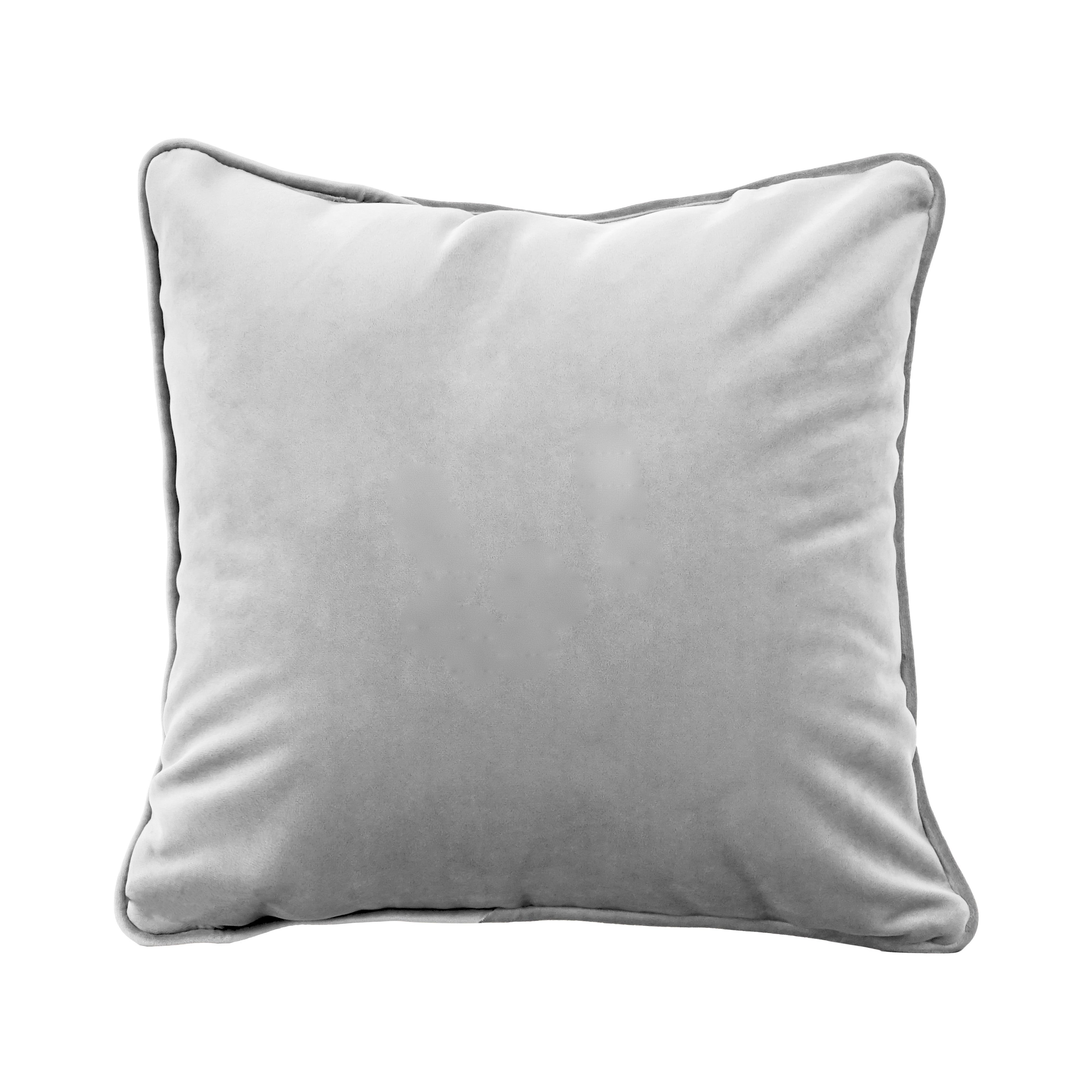 15" x 15" Square Microfiber and Faux Leather Pillow with Piping, 2-Piece - Sterling