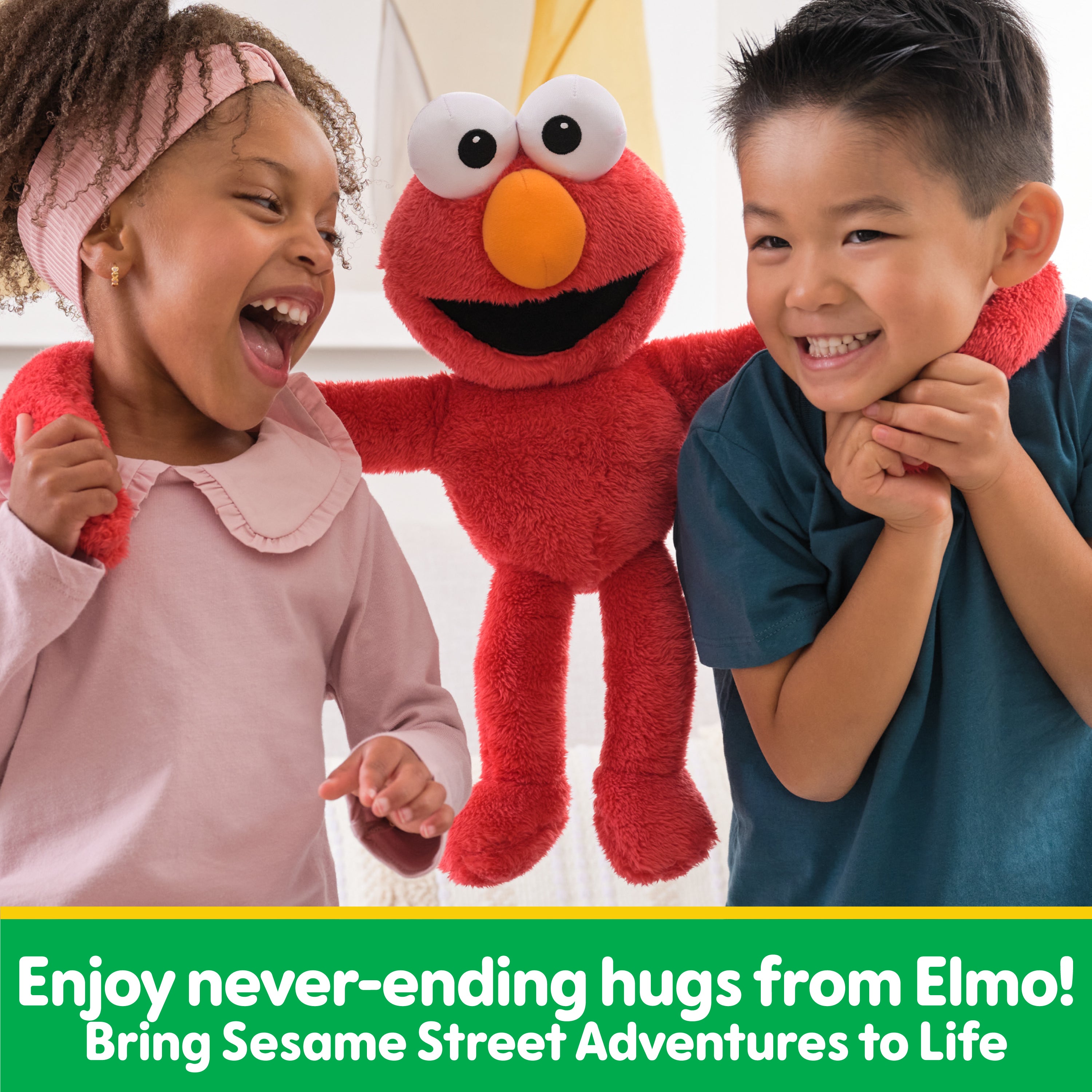 GUND Sesame Street Official Elmo Hug-a-Moves Plush, Plush Muppet, Sensory Toy, Premium Plush Toy for Ages 1 & Up, Red, 14”
