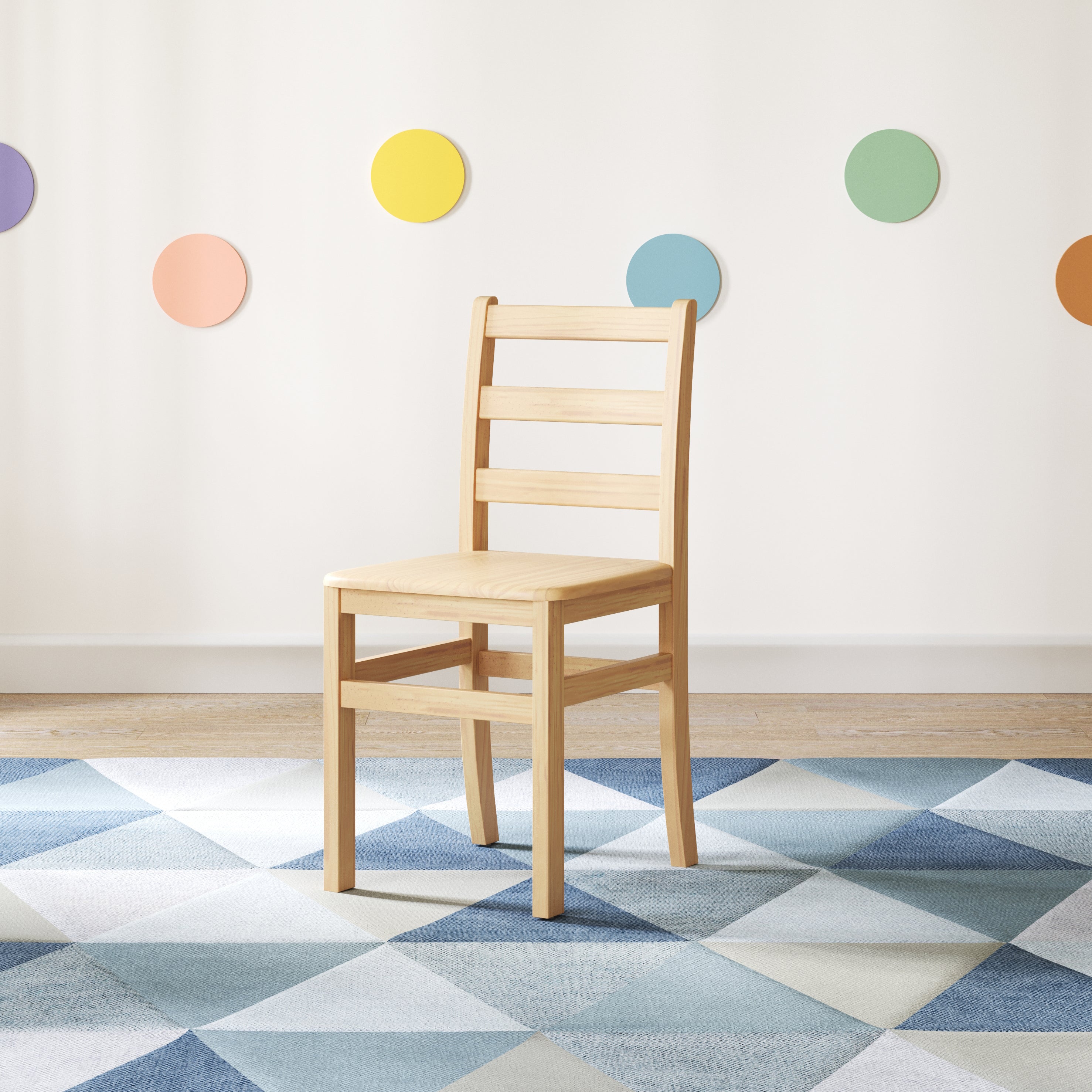 Little Innovator Hardwood Ladderback Teacher Chair, 18"
