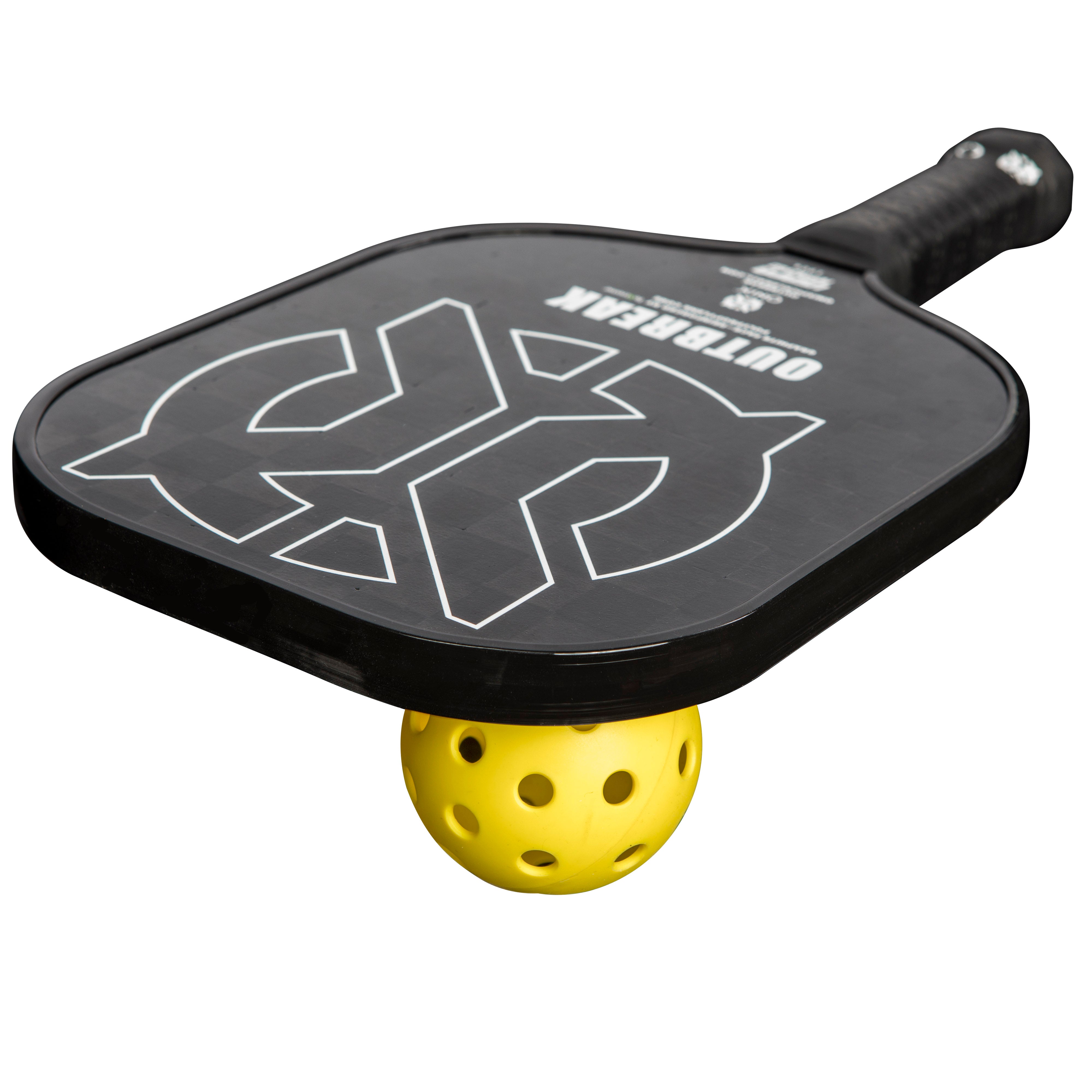 ONIX Outbreak Pickleball Paddle - Black - Reinforced by Woven Carbon Fiber for Greater Touch, Control and Durability