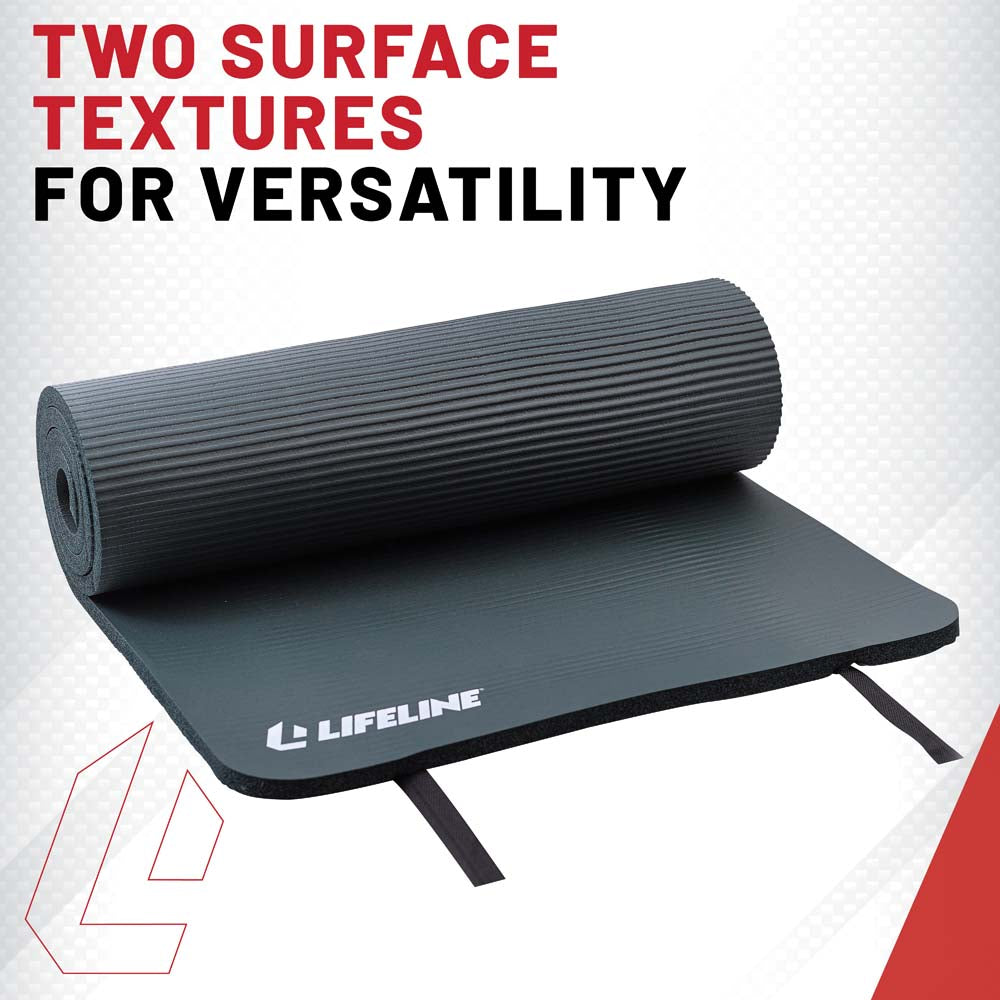 Exercise Mat Pro - 72" X 23" X 5/8" - Charcoal