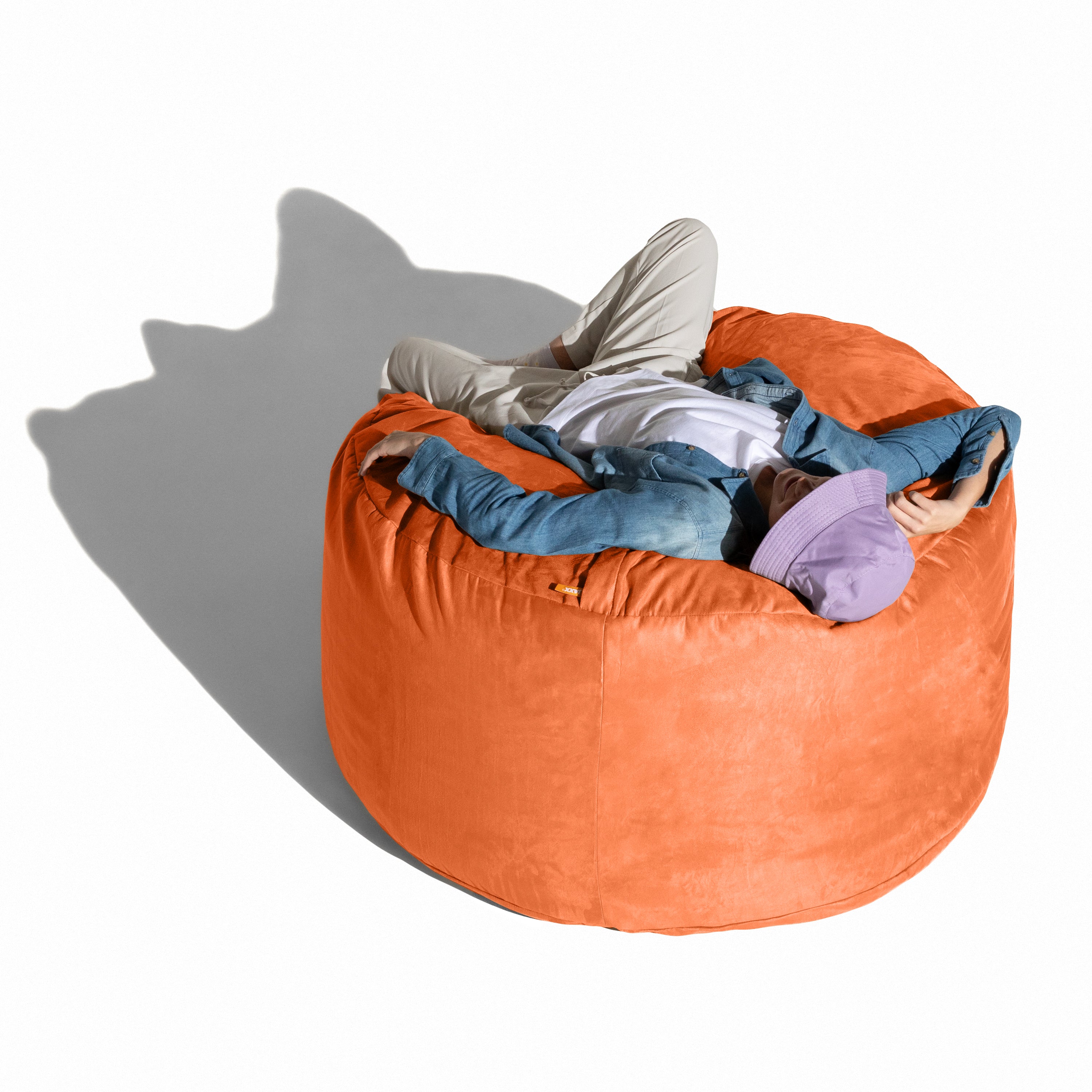 Jaxx 4 ft Round Bean Bag Chair for Adults, Mandarin
