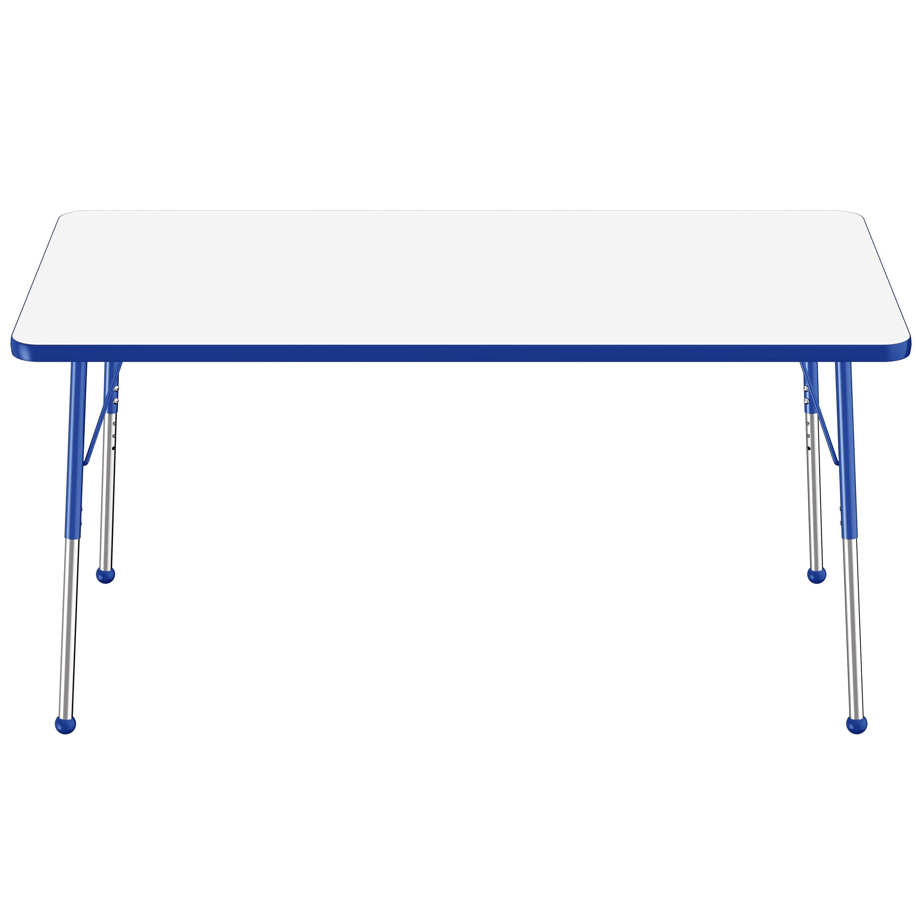 36" x 60" Rectangle Dry-Erase Activity Table with Adjustable Standard Ball Glide Legs - Whiteboard/Blue
