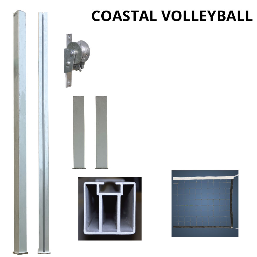 Outdoor Volleyball System - Coastal Competition - (4 in.) (Square Post)