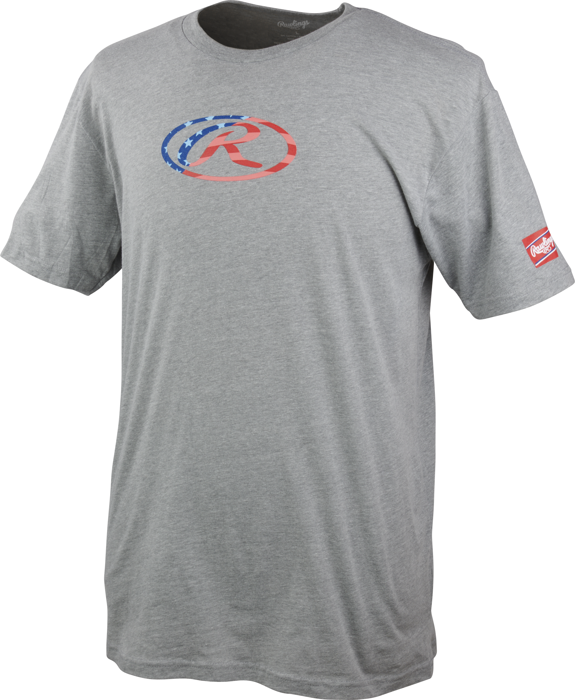 Rawlings Adult Usa T-Shirt - Small - Gray