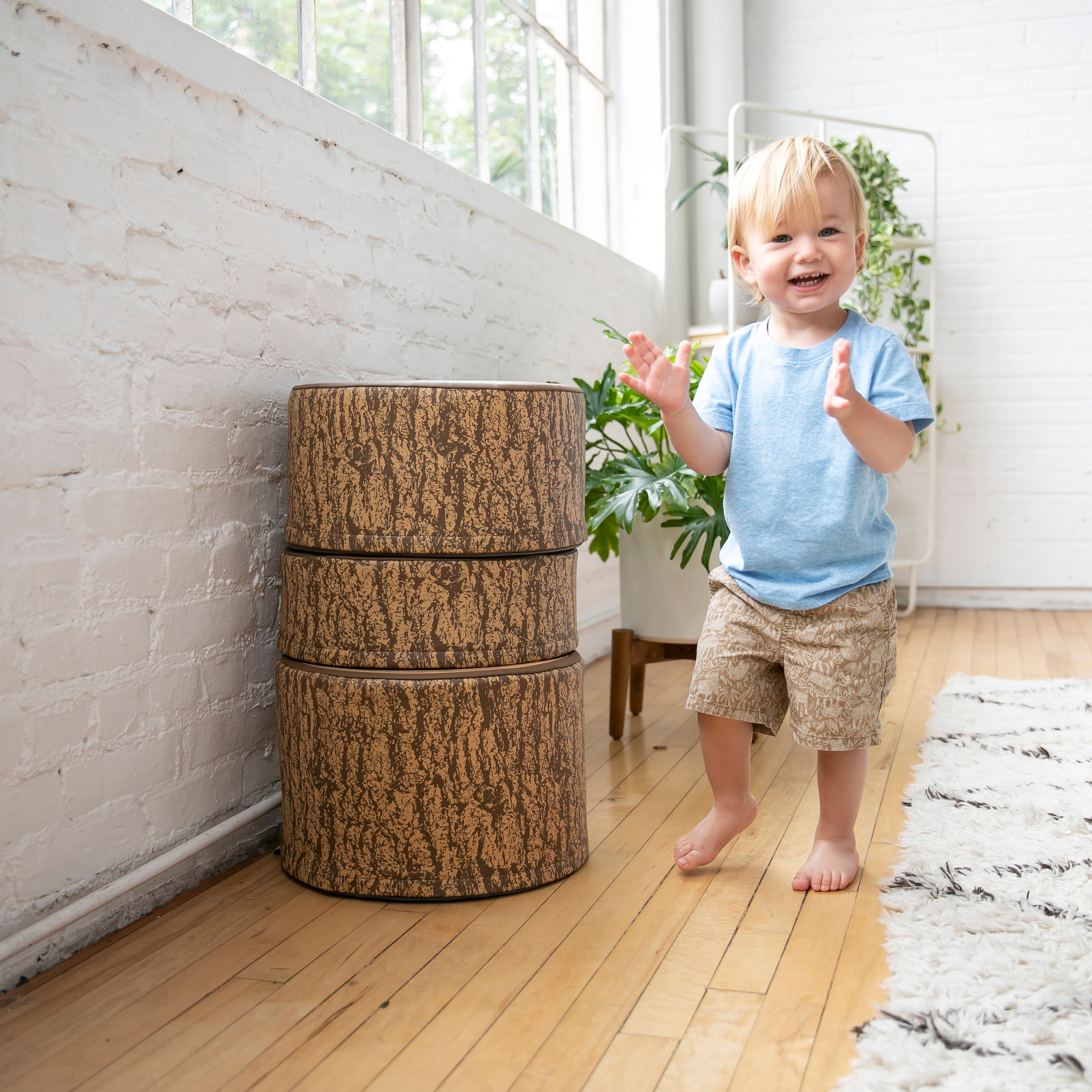 SoftZone Tree Stump Stool Set 3-Piece