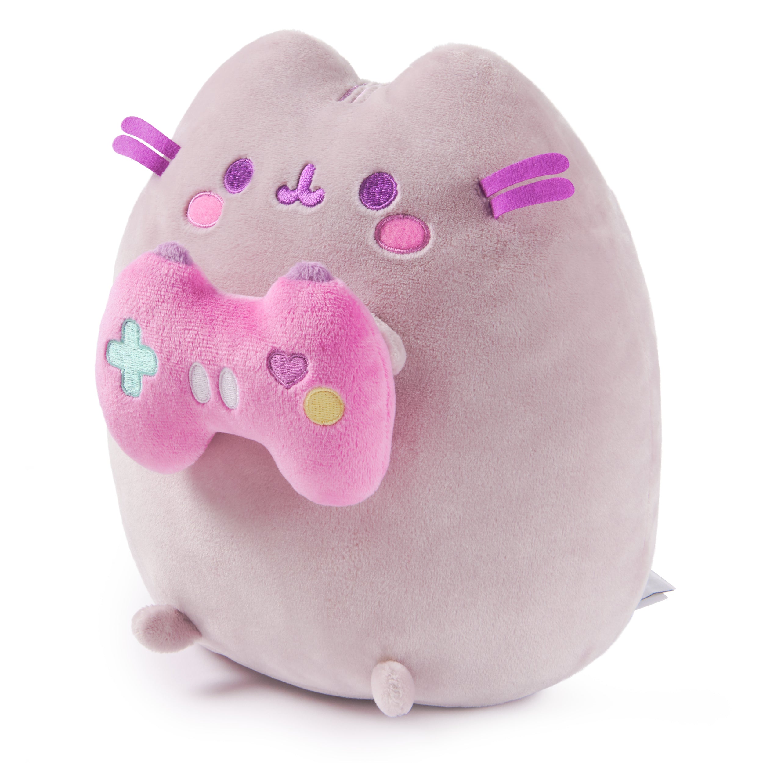 GUND Pusheen Gamer Plush, Squishy Toy, Collectible Plush Toy, Gaming Decor, Stuffed Animal for Ages 8 and Up, Gray, 9.5”