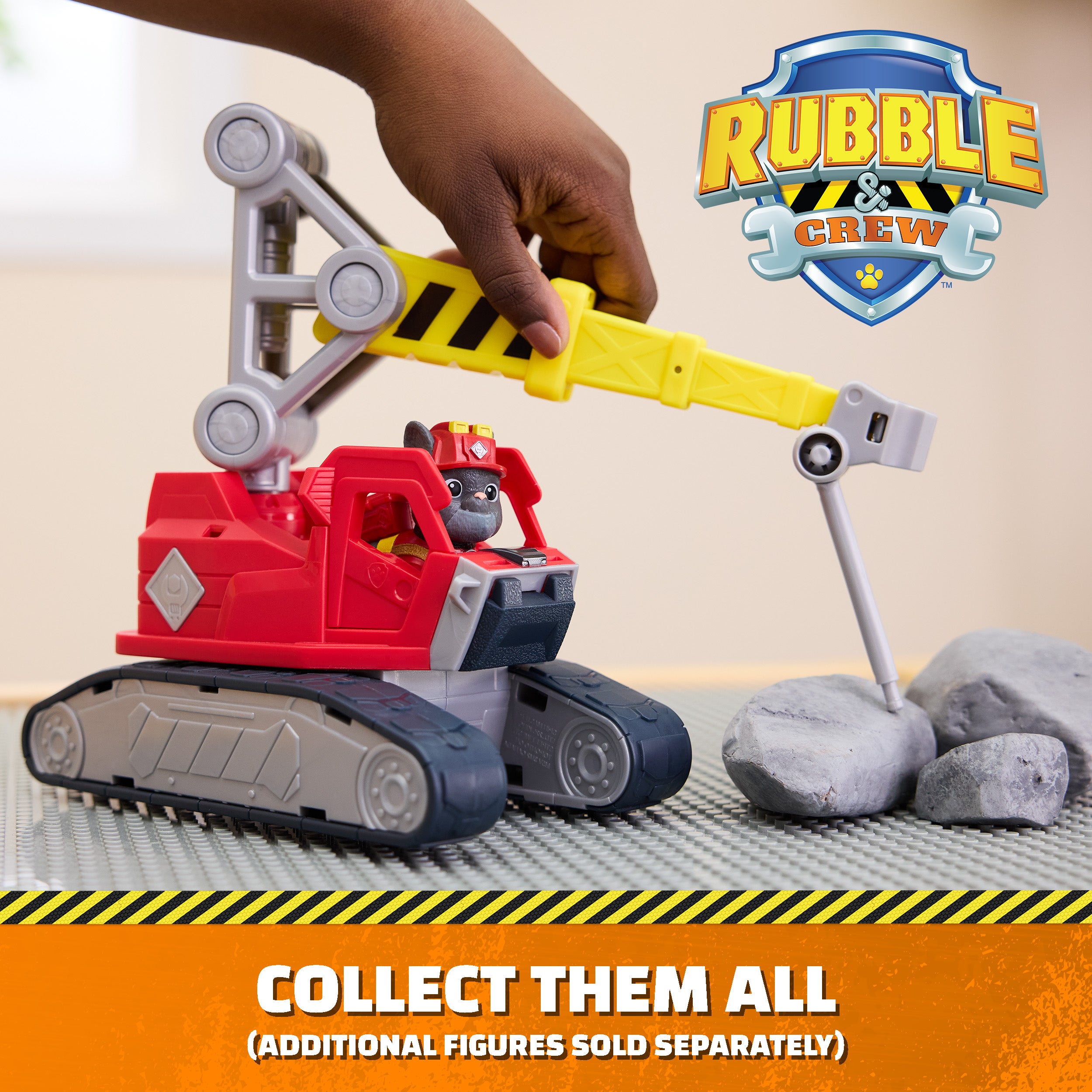Rubble & Crew Rubble's Ultimate Tool Bulldozer Vehicle, Toy Truck with Action Figure, PAW Patrol Kids Toys for Boys & Girls Ages 3 and Up