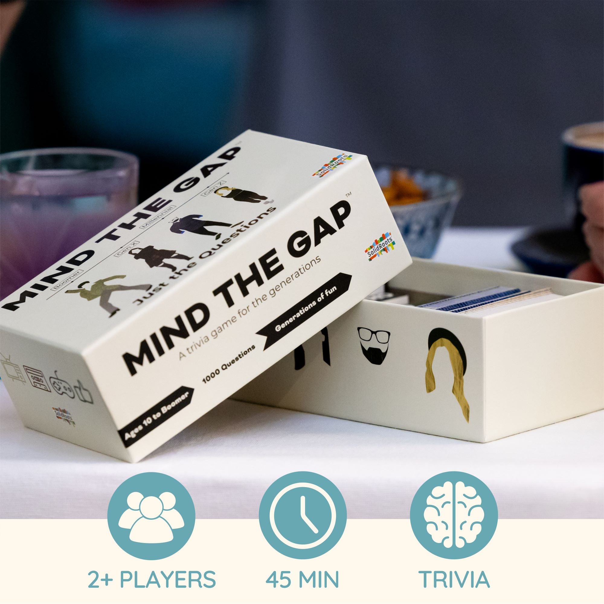 Spin Master Games, Mind the Gap Just the Questions, Expansion Pack With 1000 New questions For All Generations + 50 New Challenge Cards