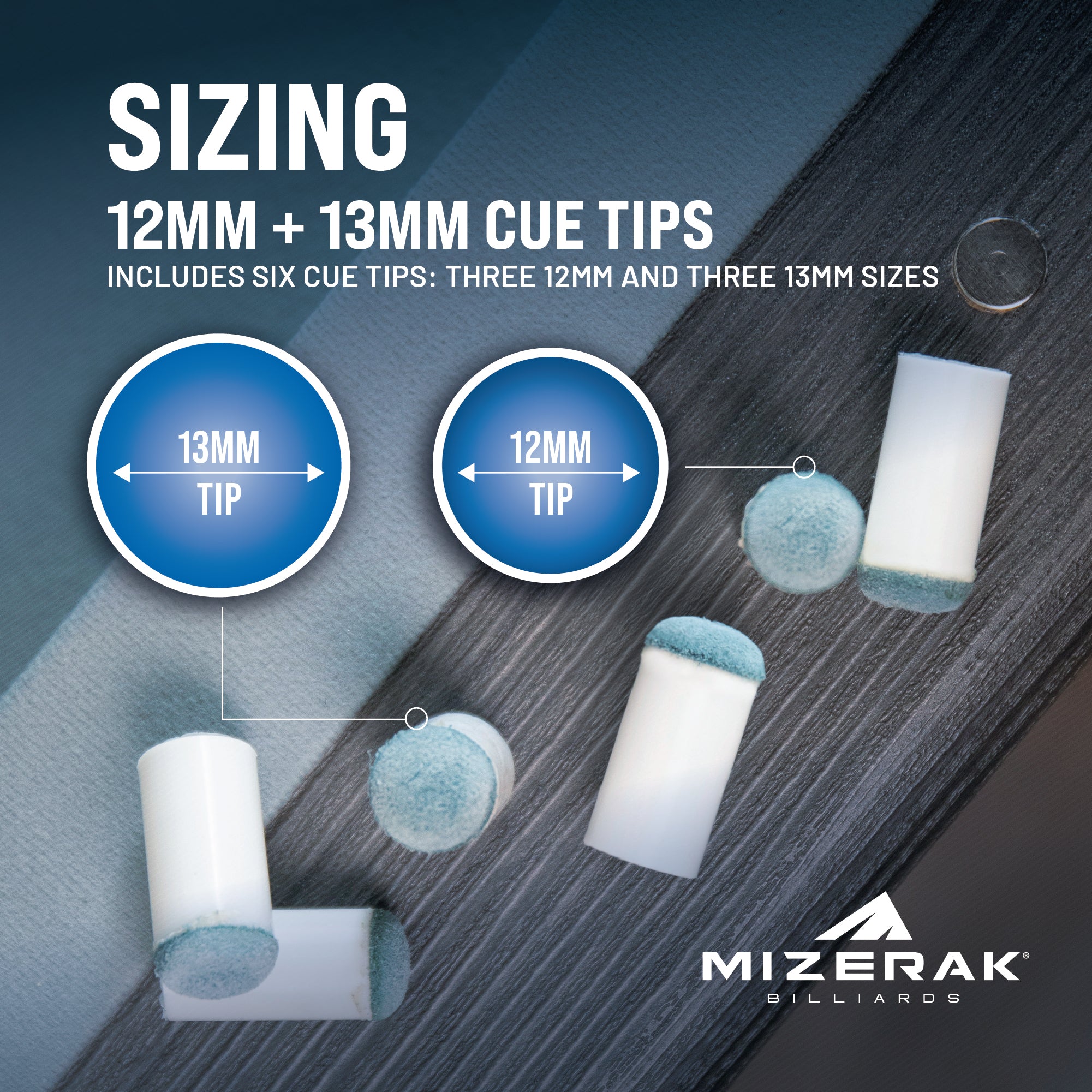 Cue Tip Replacements, 12mm/13mm