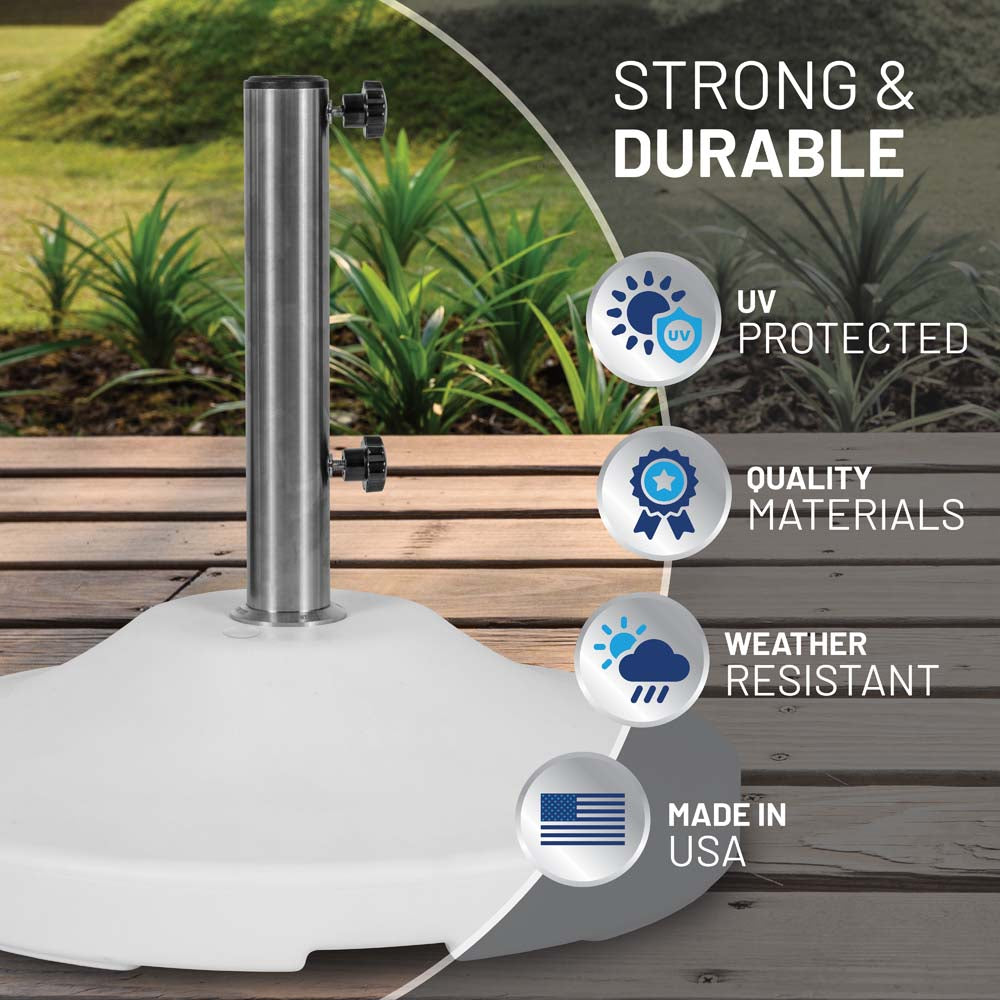Fillabe Free Standing Commercial Umbrella Base (White)