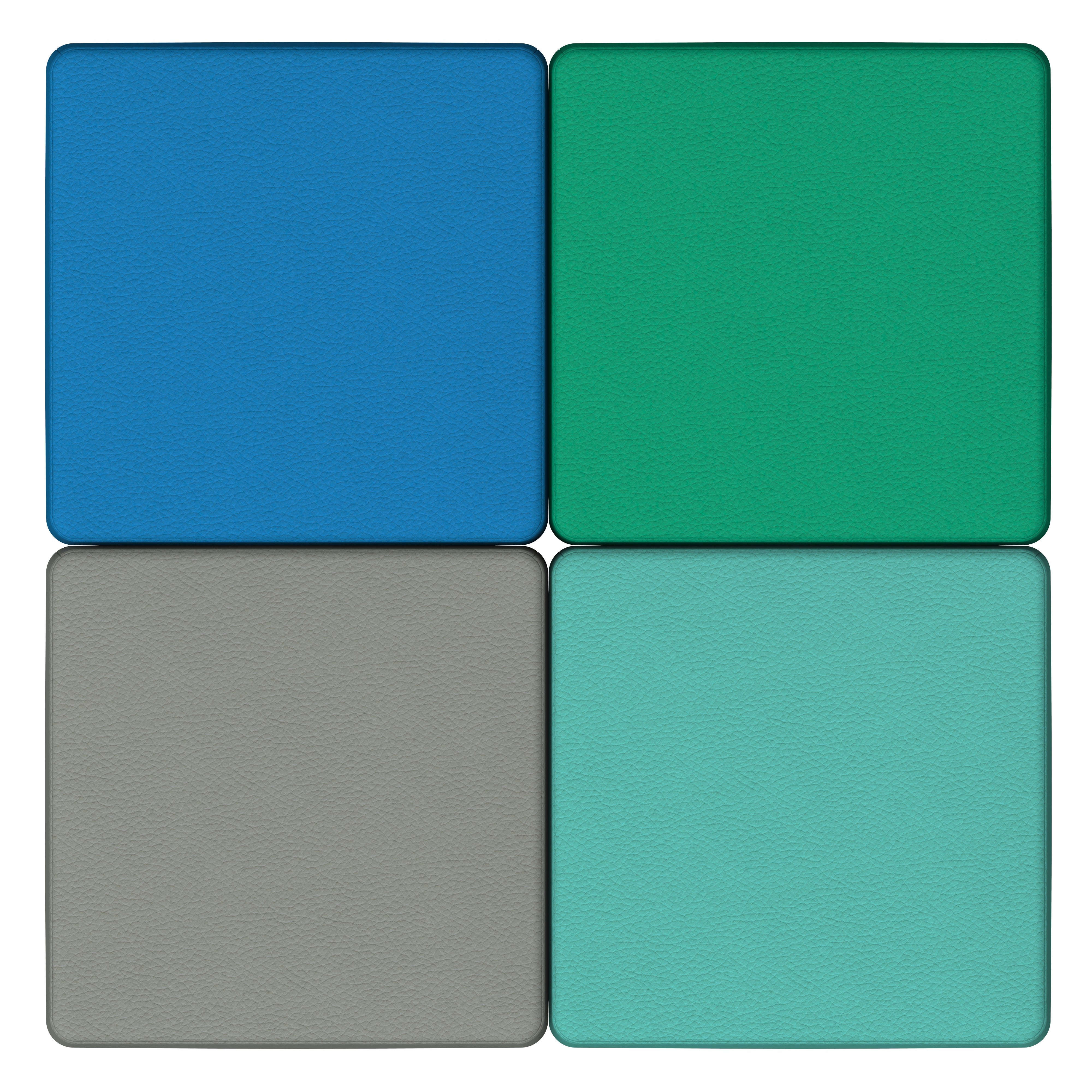 SoftScape 18" Square Ottoman 16" Height, 4-Piece - Contemporary
