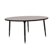 Adapte 60" Round Thermofused Activity Table with Adjustable Tapered Legs - Gray/Black