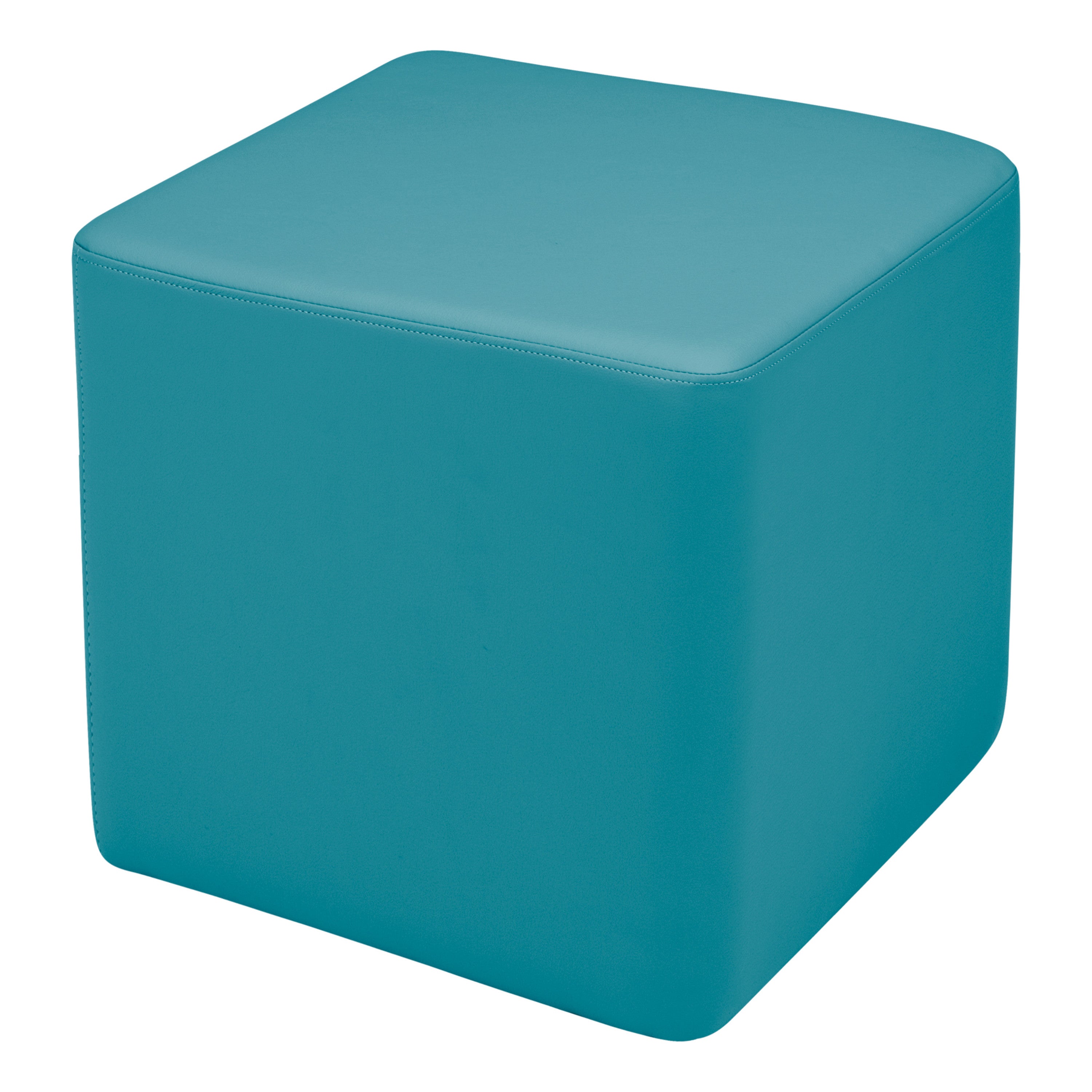 Pro Series Upholstered Square Ottoman 18" Height - Teal
