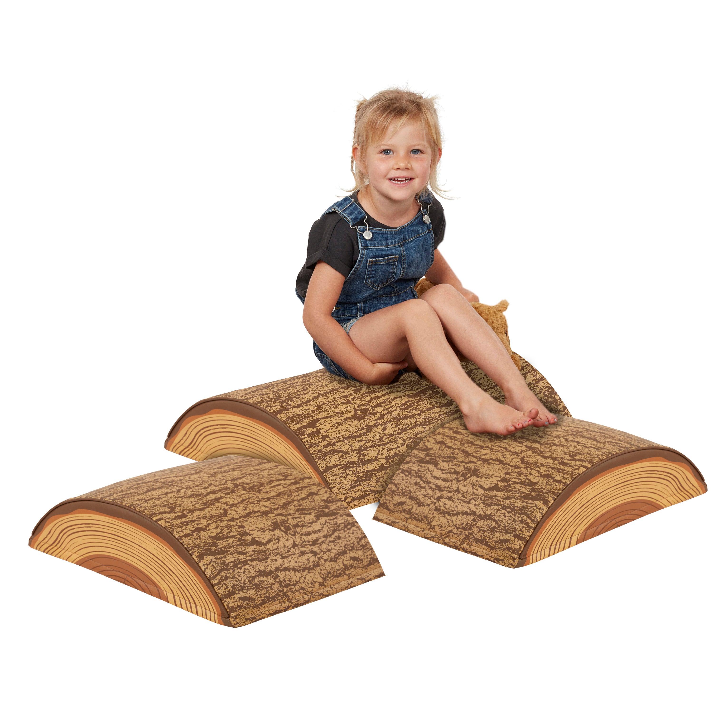 SoftZone Tree Log Climber Set 1 Medium 2 Short  3-Piece