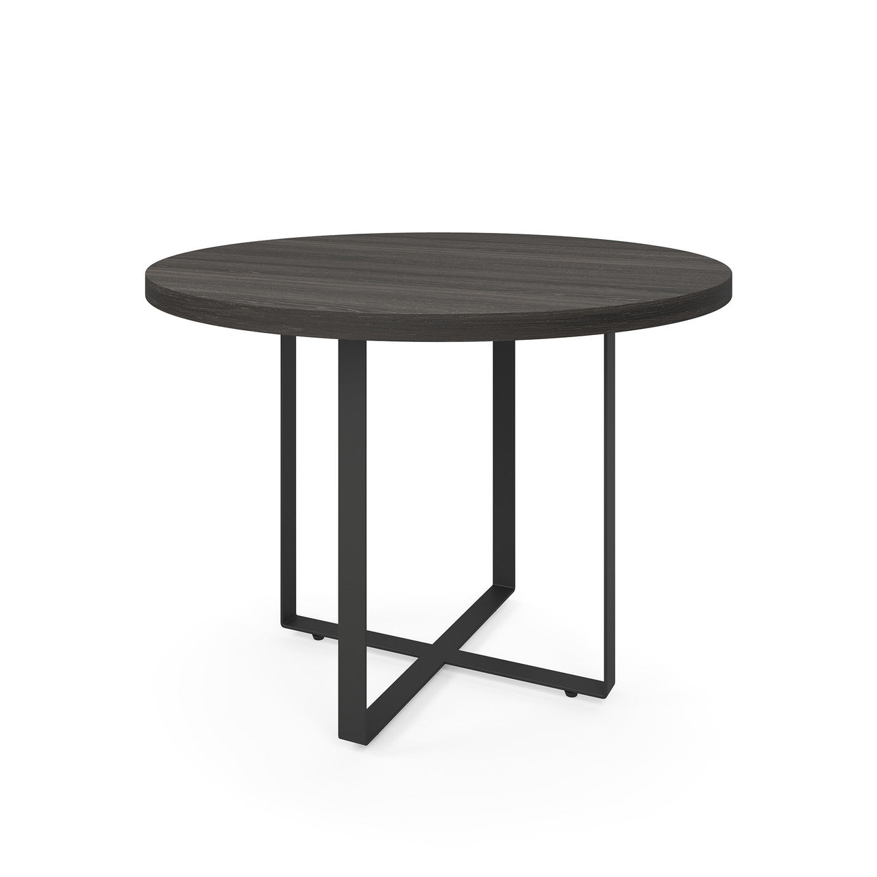 OfficeSource Palisades Round Conference Table - 42" - Gauntlet Gray