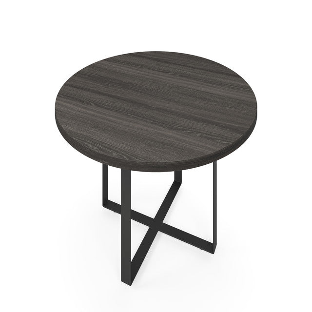 OfficeSource Palisades Round Conference Table - 42" - Gauntlet Gray