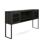 OfficeSource Palisades Hutch with Supports & Sliding Doors - 72" - Gauntlet Gray