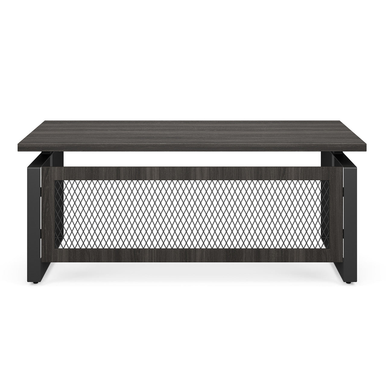 OfficeSource Palisades Industrial Height Adjustable Desk - 72" x 30" - Gauntlet Gray
