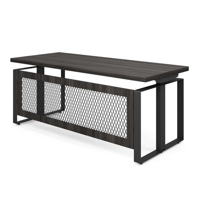OfficeSource Palisades Industrial Height Adjustable Desk - 72" x 30" - Gauntlet Gray