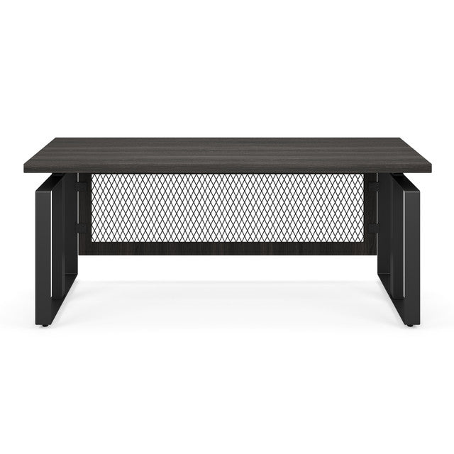 OfficeSource Palisades Industrial Height Adjustable Desk - 72" x 30" - Gauntlet Gray