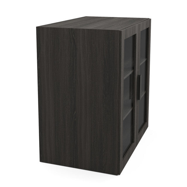 OfficeSource Palisades Optional Glass Doors - For Bookcase/Hutch (#EVS600) - Gauntlet Gray
