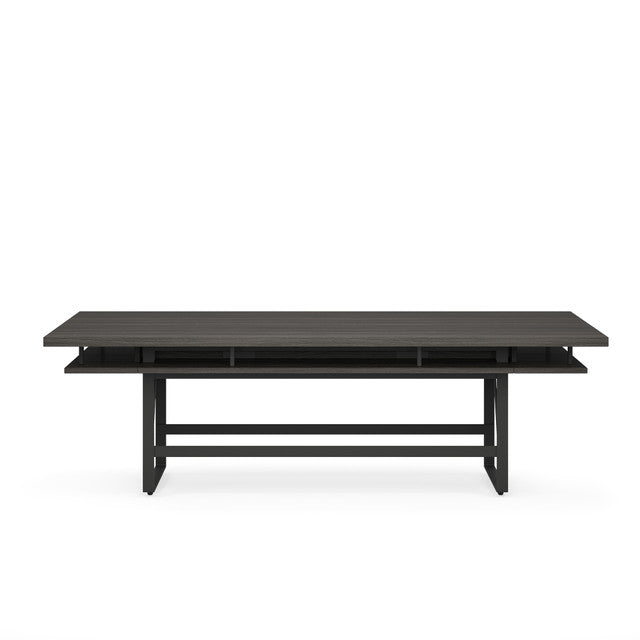 OfficeSource Palisades Standing Height Table - 96"W - Gauntlet Gray