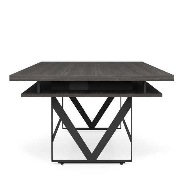OfficeSource Palisades Standing Height Table - 96"W - Gauntlet Gray