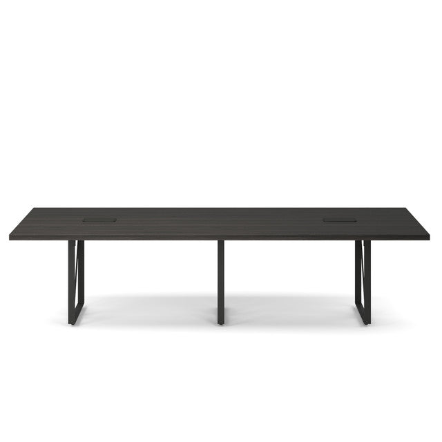 OfficeSource Palisades Sitting Height Conference Table - 120"W - Gauntlet Gray