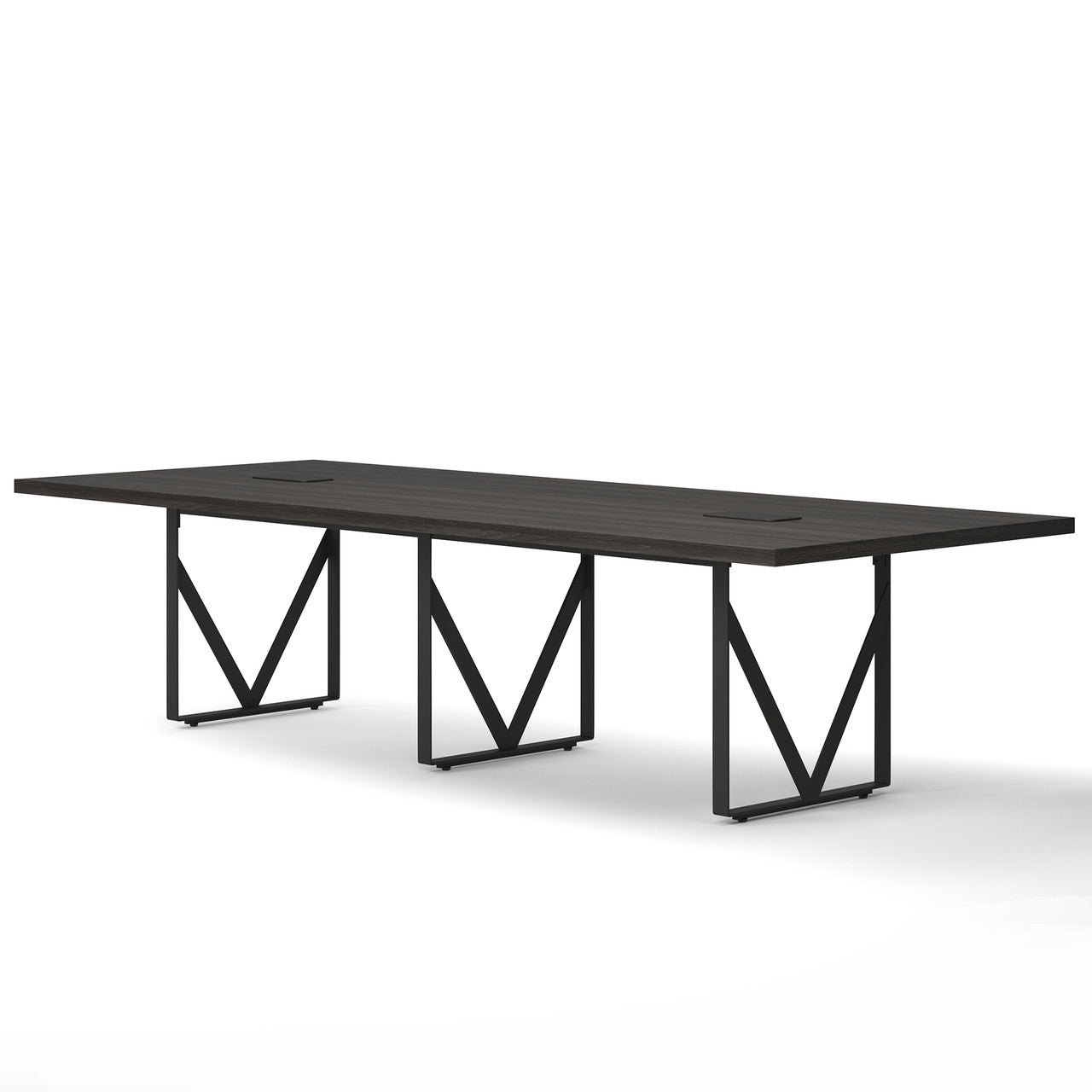 OfficeSource Palisades Sitting Height Conference Table - 120"W - Gauntlet Gray