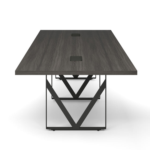 OfficeSource Palisades Sitting Height Conference Table - 120"W - Gauntlet Gray