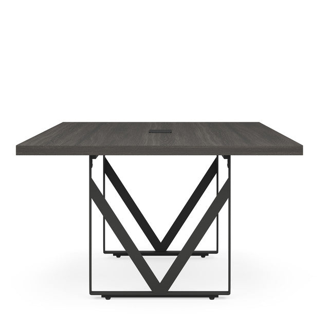 OfficeSource Palisades Sitting Height Conference Table - 72"W - Gauntlet Gray