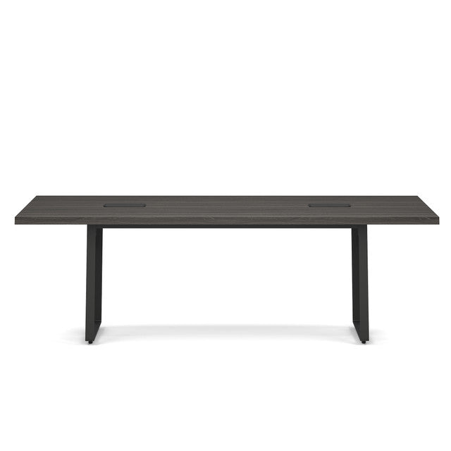 OfficeSource Palisades Sitting Height Conference Table - 96"W - Gauntlet Gray