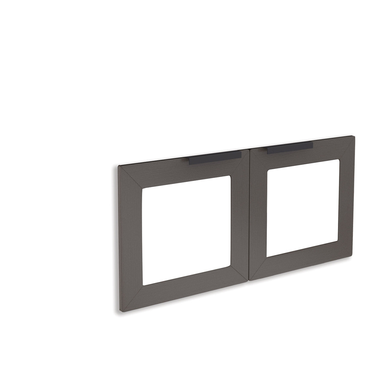 OfficeSource Palisades Optional Glass Doors - For Storage Cabinet(#EVS700) - Gauntlet Gray